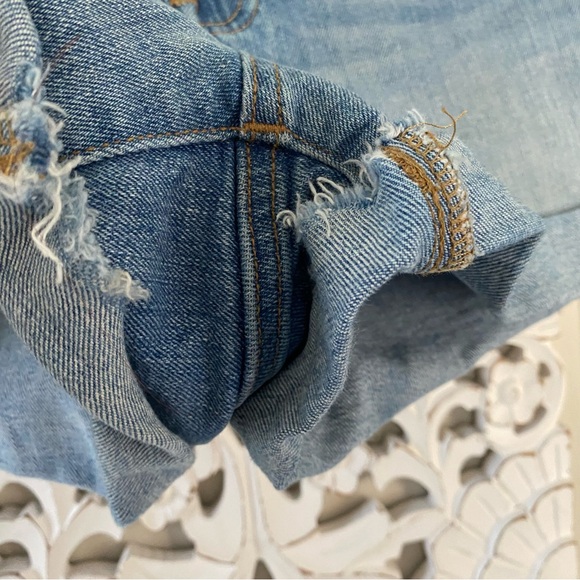 Madewell The Curvy Perfect Vintage Denim Jean Shorts Rolled Hem Sz 26 Boho - Picture 3 of 9